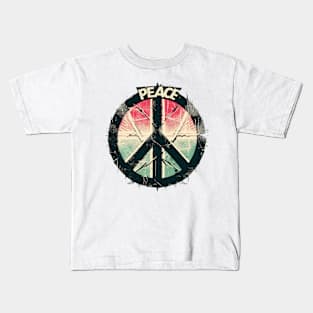 Street art pop art peace sign graffiti Kids T-Shirt